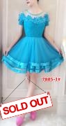 Dress import 7885-1 biru muda