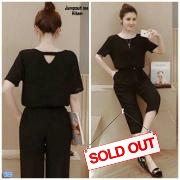 Jumpsuit ina hitam
