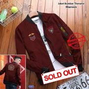 Jaket Bomber Thenator maroon