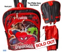 tas sekolah pider boy red black