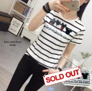 Kaos salur food putih