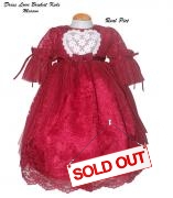 Dress Anak Love Brukat Maroon