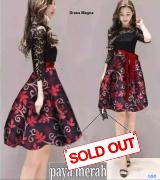 Dress magna paya merah