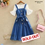 Set tiana overall biru tua