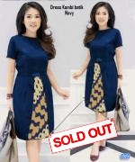 Dress kombi batik navy