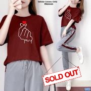 Setelan Celana cinta maroon